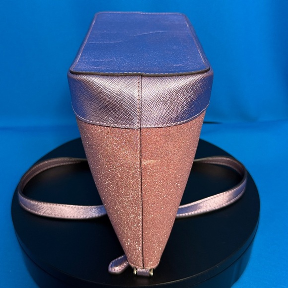 KATE SPADE ♠️ LOLA ROSE PINK GLITTER SHIMMER SPARKLE SATCHEL / HANDBAG / TOTE - Picture 10 of 17